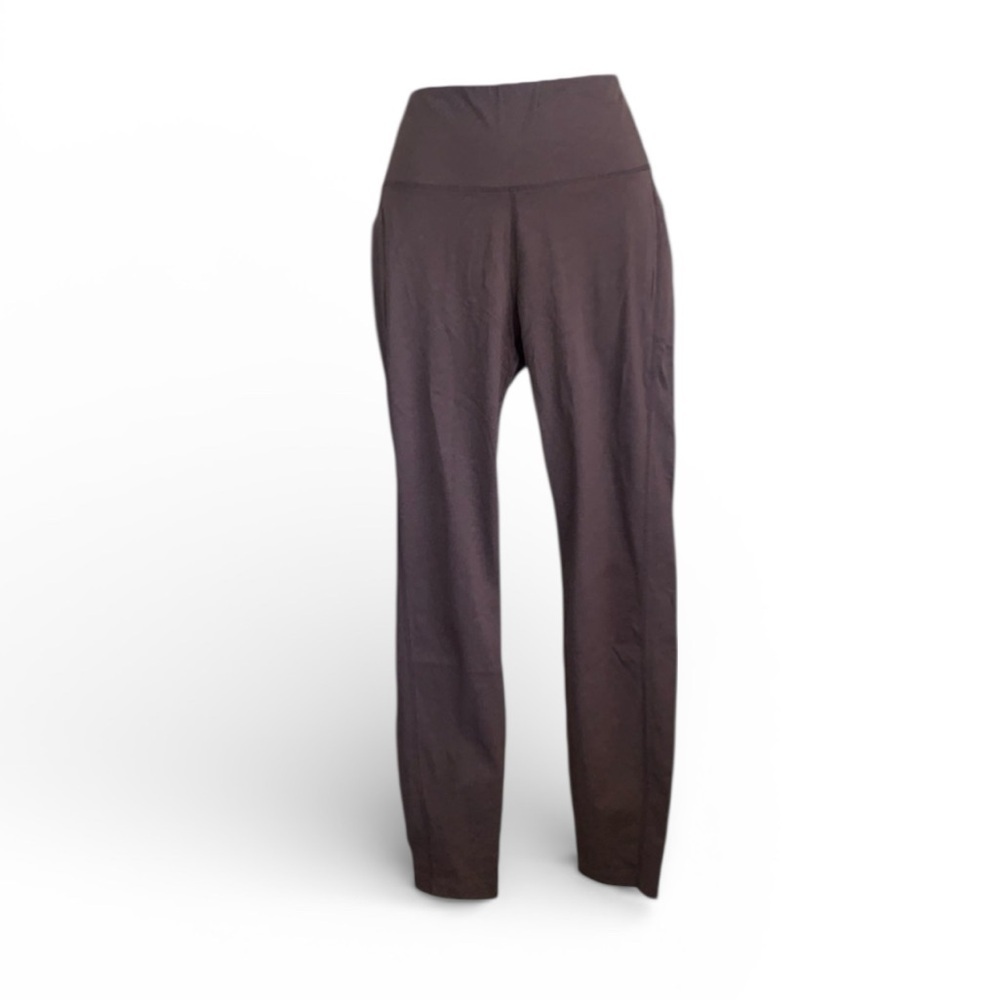 Mondetta leggings women's Large, Brown herringbone hi waist, 2 pockets.  EUC